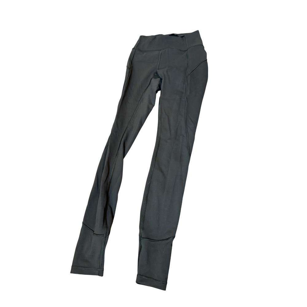 Lululemon Leggings Womens 2 Olive Green High Rise Side Pocket‎ Athletic Yoga